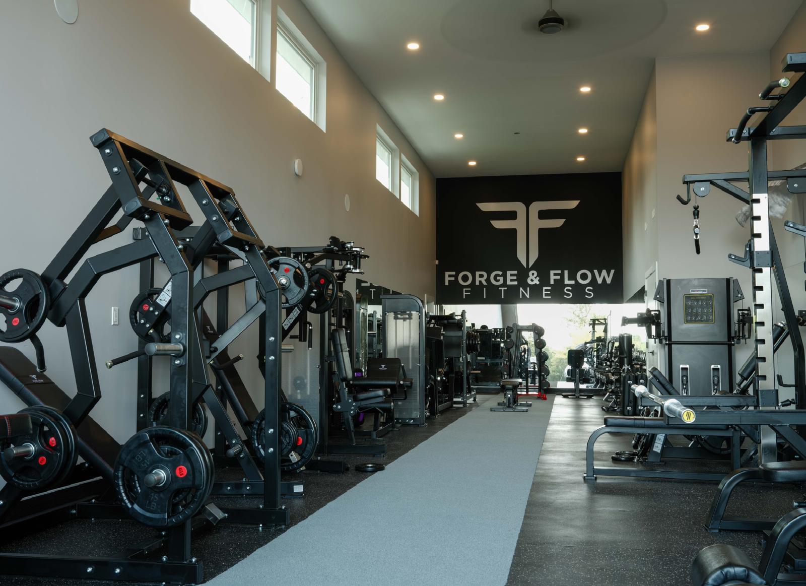 The training floor at Forge & Flow Fitness, Langley BC